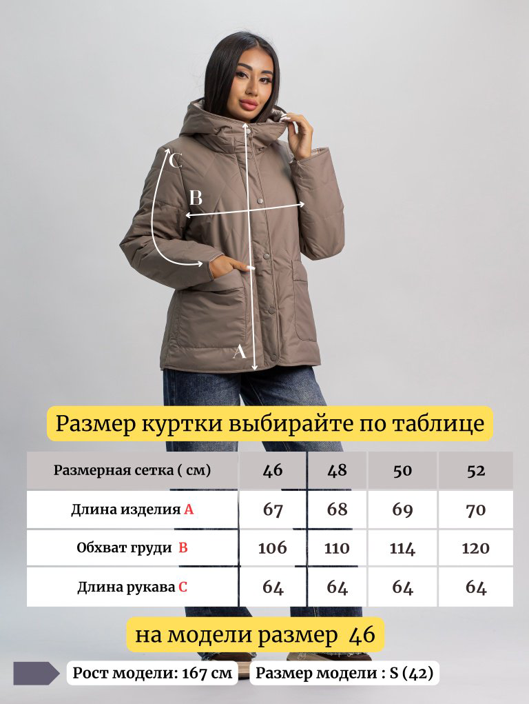 Демисезонная куртка alinashoes коричневый купить,NaN