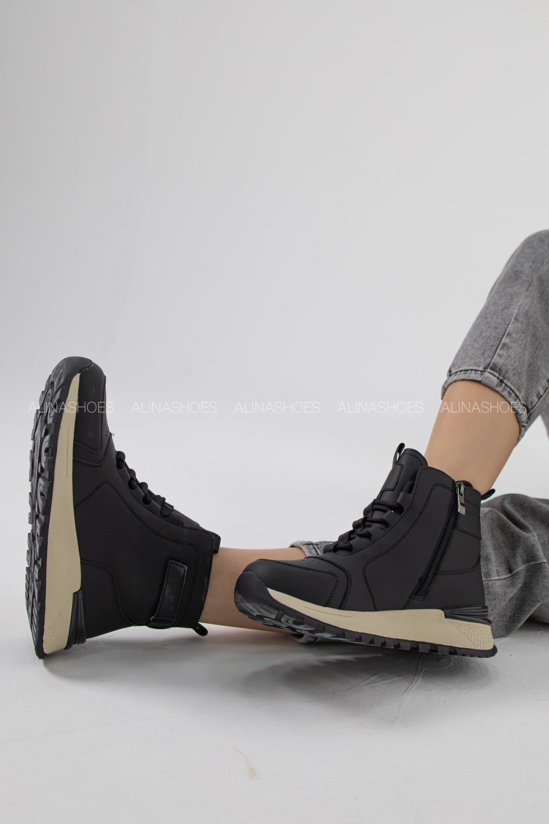 Ботинки alinashoes черный купить,NaN
