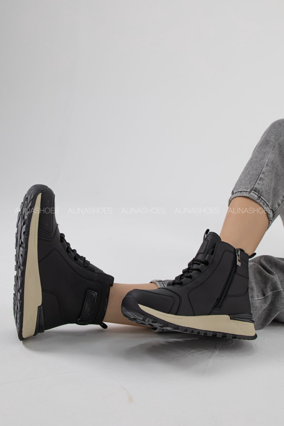 Ботинки alinashoes черный купить,NaN