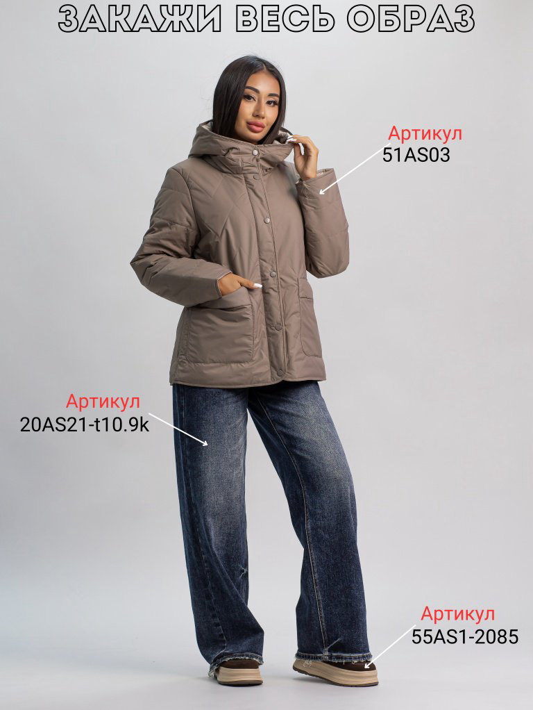 Демисезонная куртка alinashoes коричневый купить,NaN