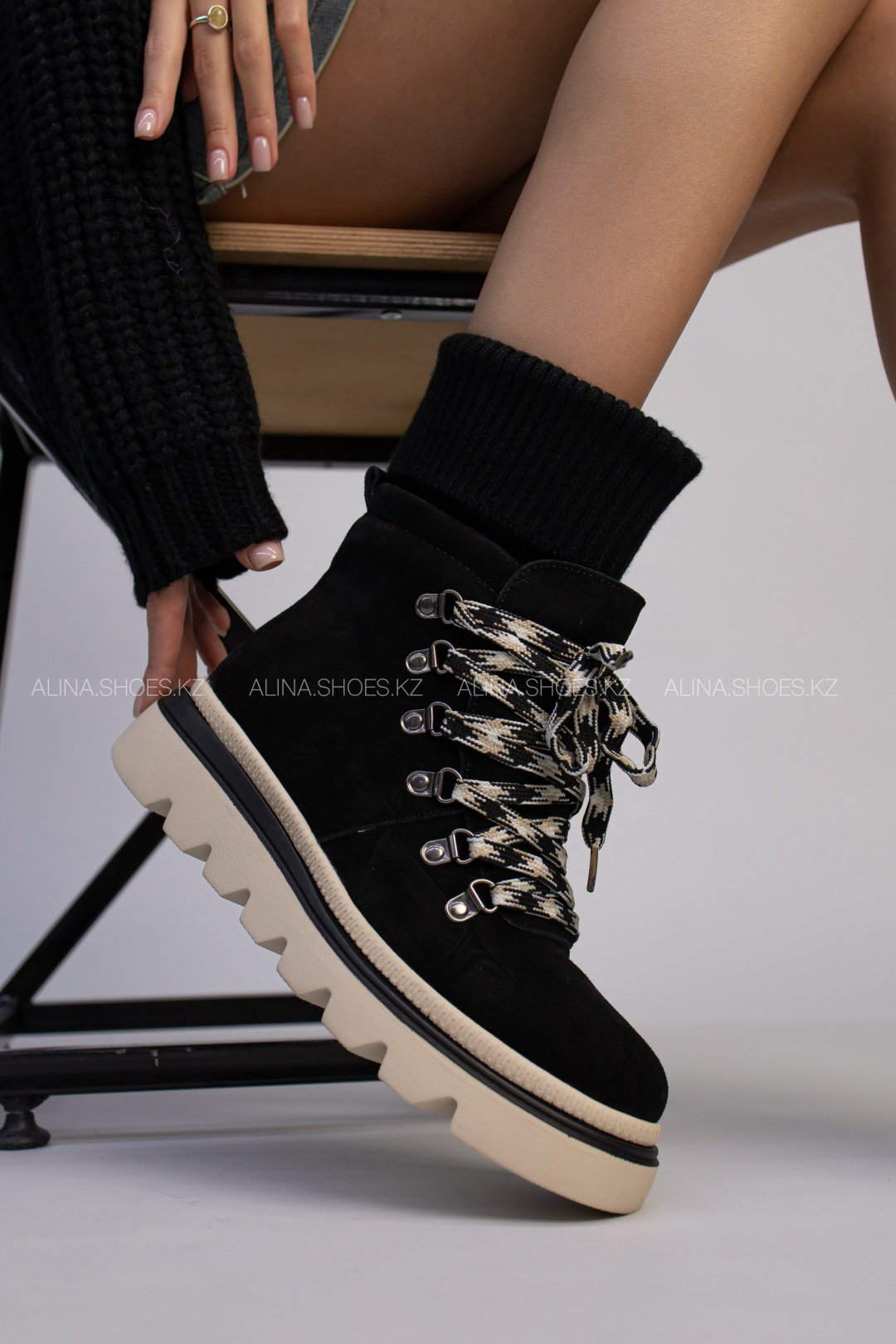 Ботинки alinashoes черный купить,NaN