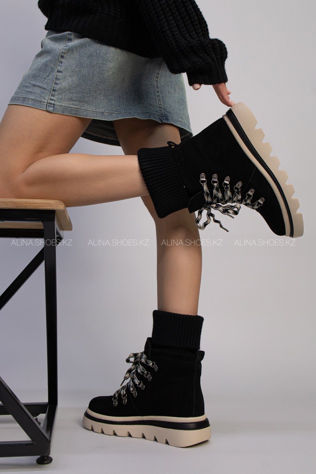 Ботинки alinashoes черный купить,NaN