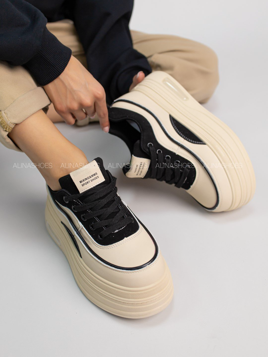 Кроссовки alinashoes кроссовки бежевый купить,NaN