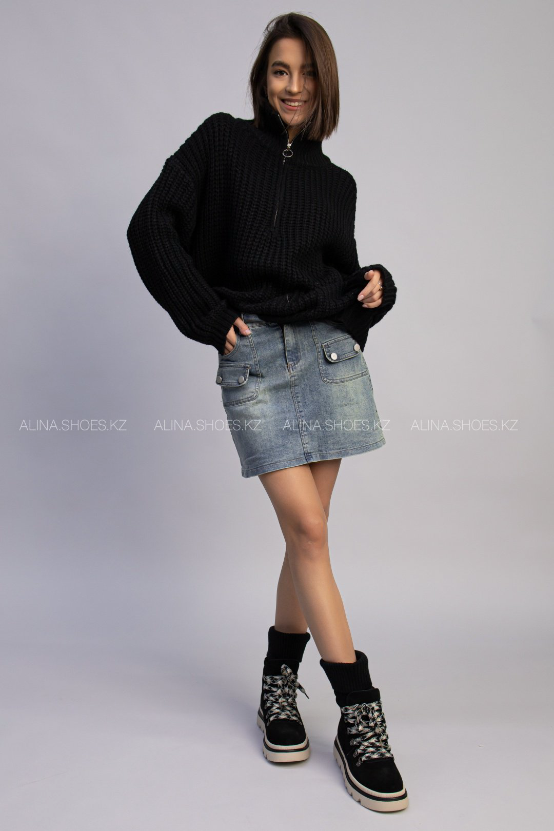 Ботинки alinashoes черный купить,NaN