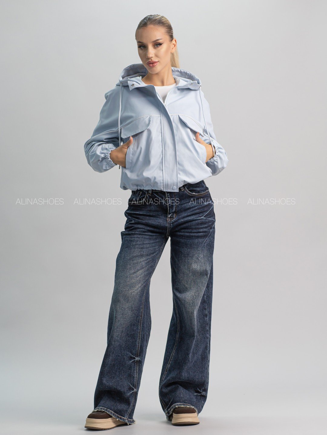 Ветровка alinashoes голубой купить,NaN