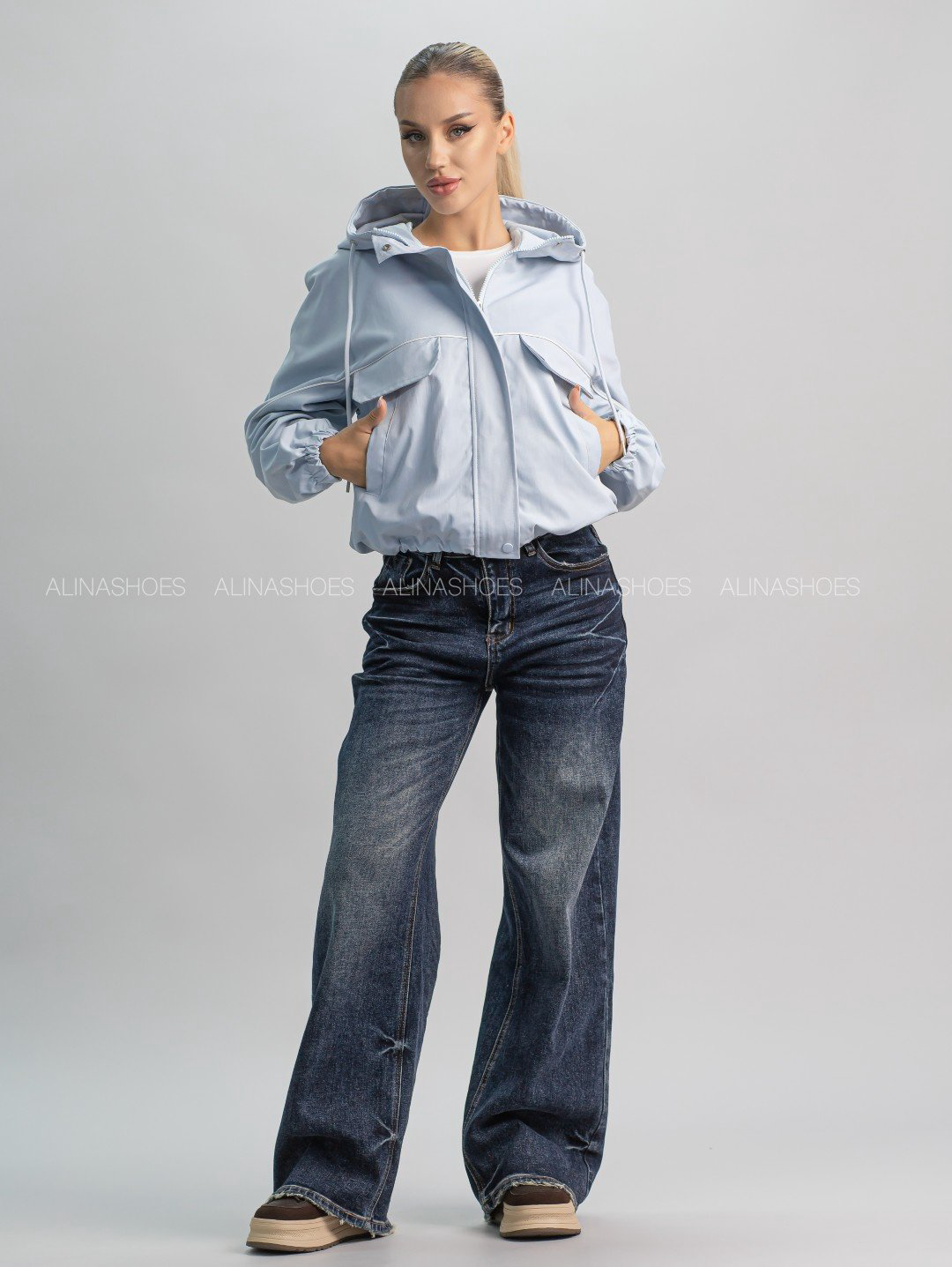 Ветровка alinashoes голубой купить,NaN