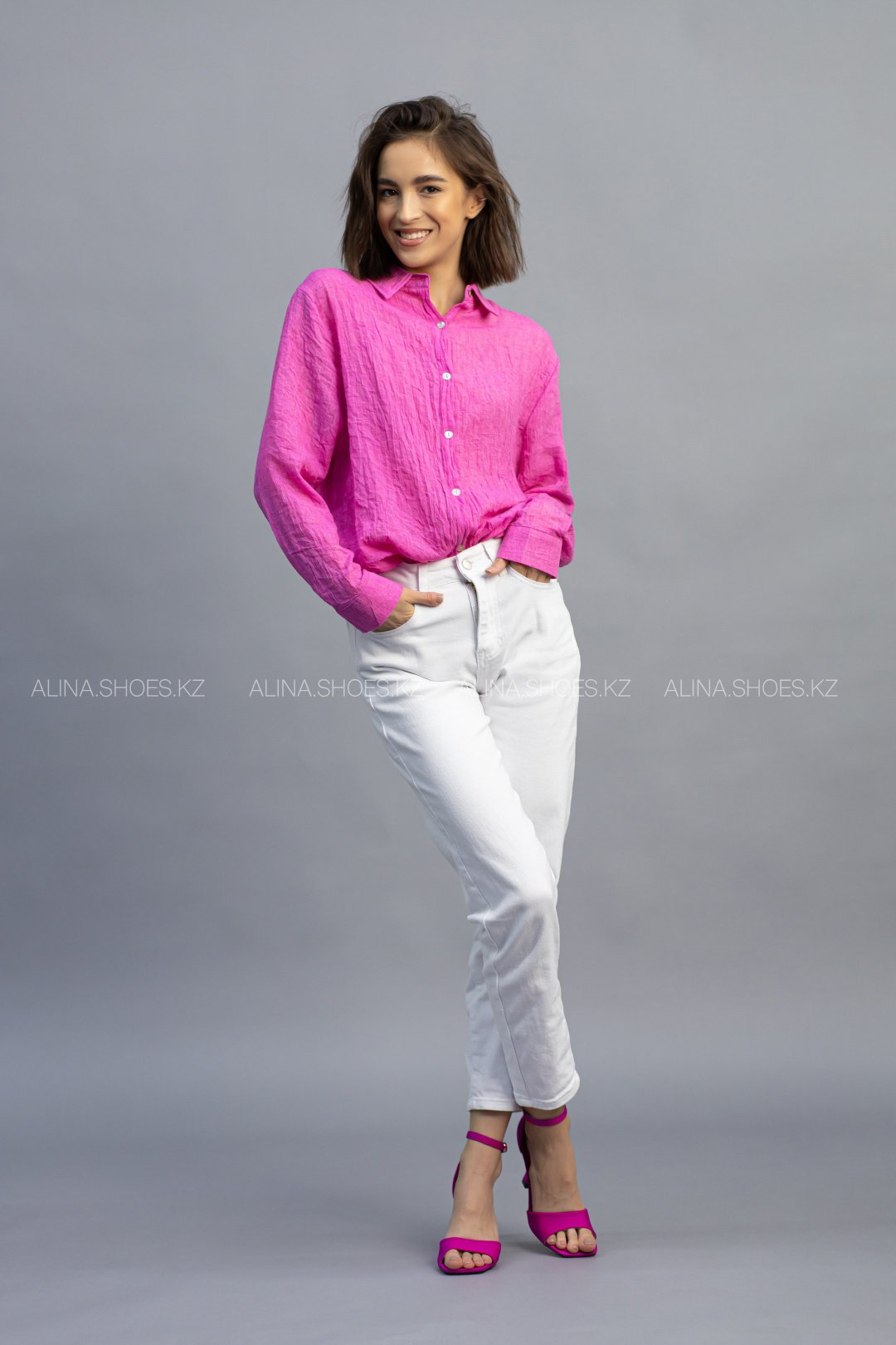 Рубашка alinashoes фуксия купить,NaN
