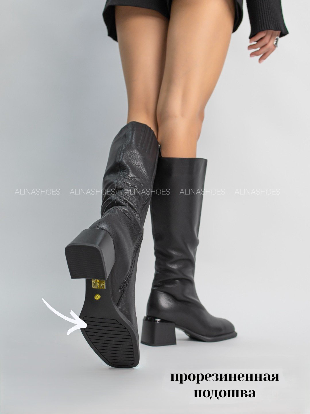 Сапоги alinashoes black 40 купить,NaN