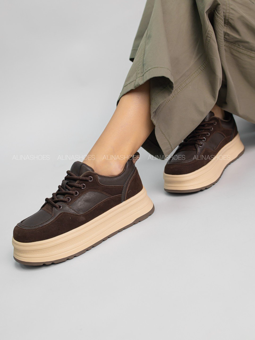 Кроссовки alinashoes кроссовки коричневый купить,NaN