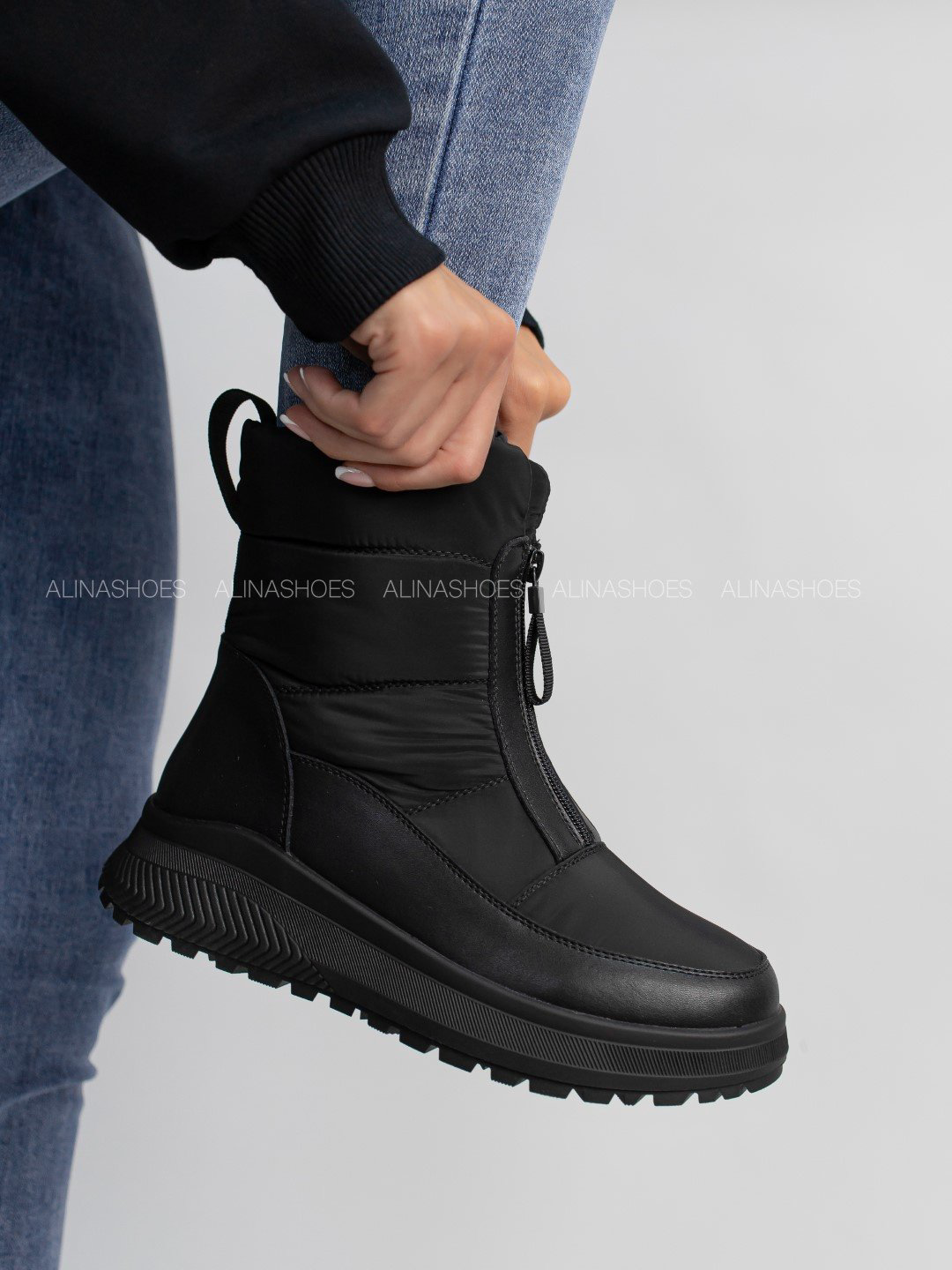 Дутики alinashoes черный купить,NaN