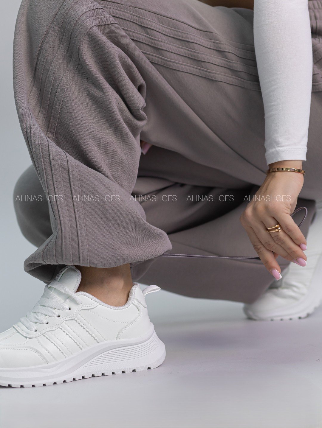 Повседневные брюки alinashoes серый купить,NaN