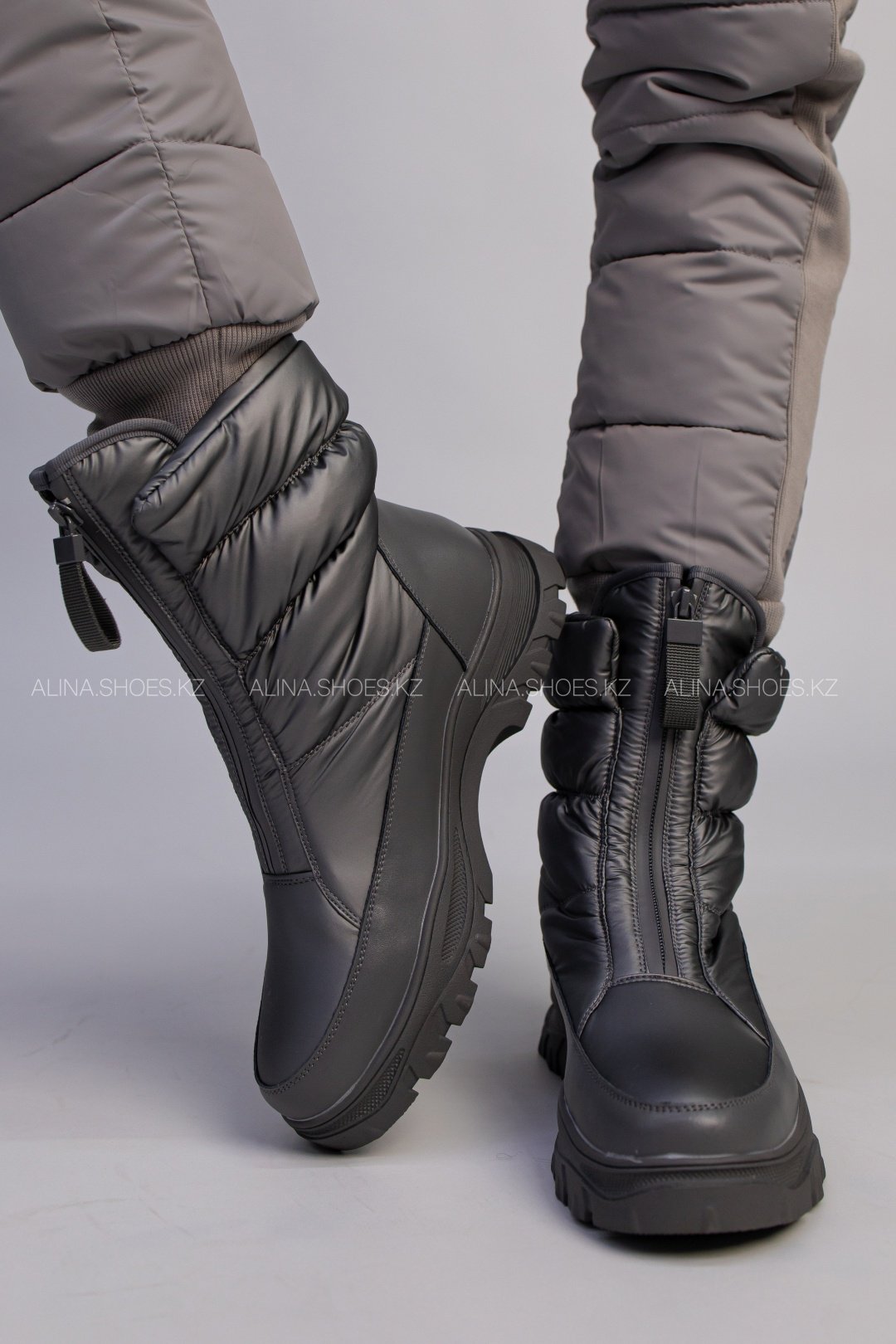 Дутики alinashoes серый купить,NaN