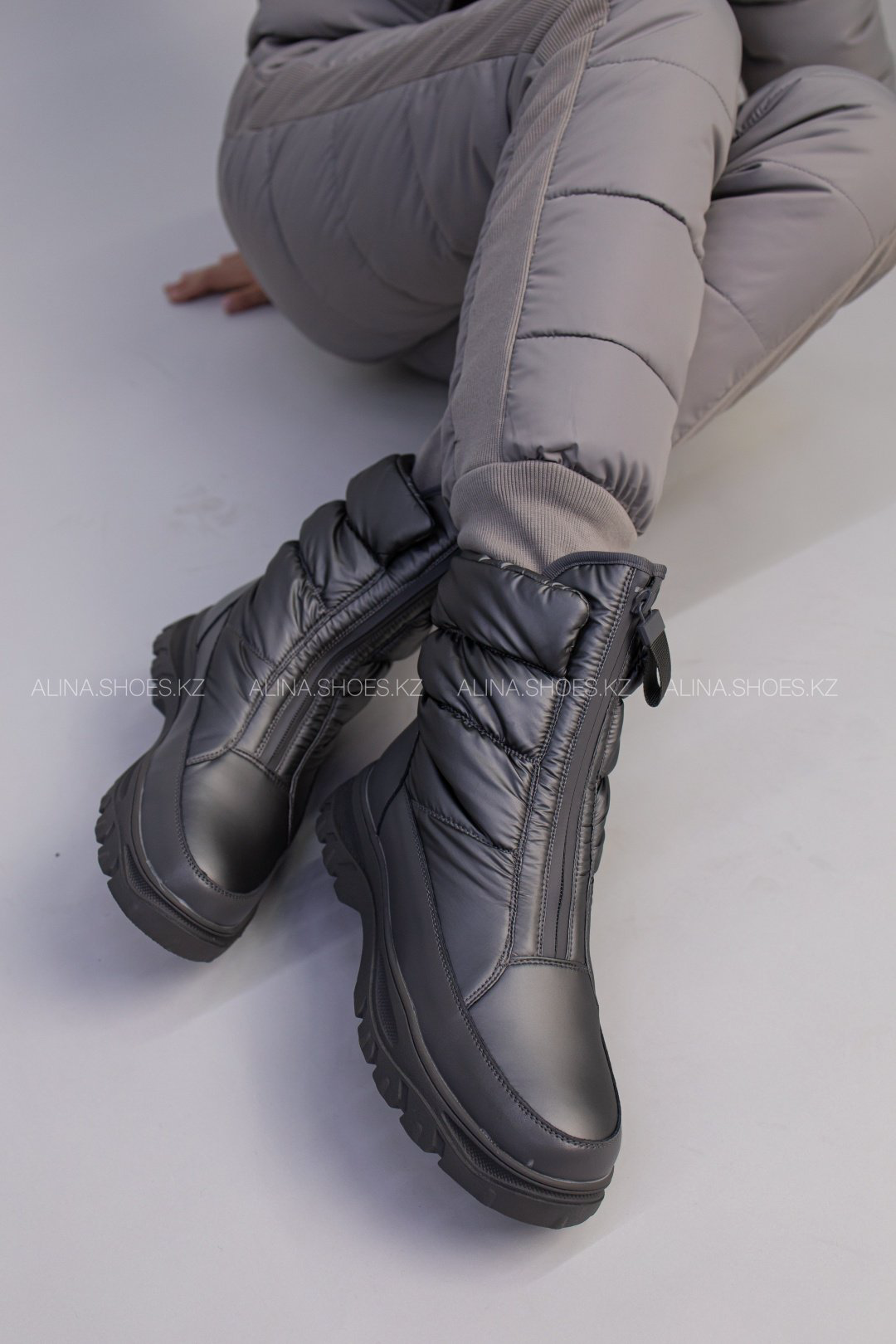 Дутики alinashoes серый купить,NaN