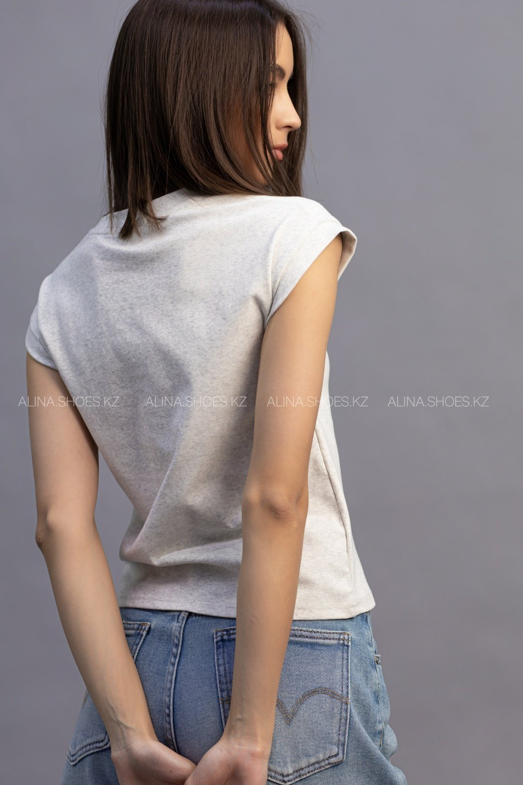 Футболка alinashoes без принта серая one size купить,NaN