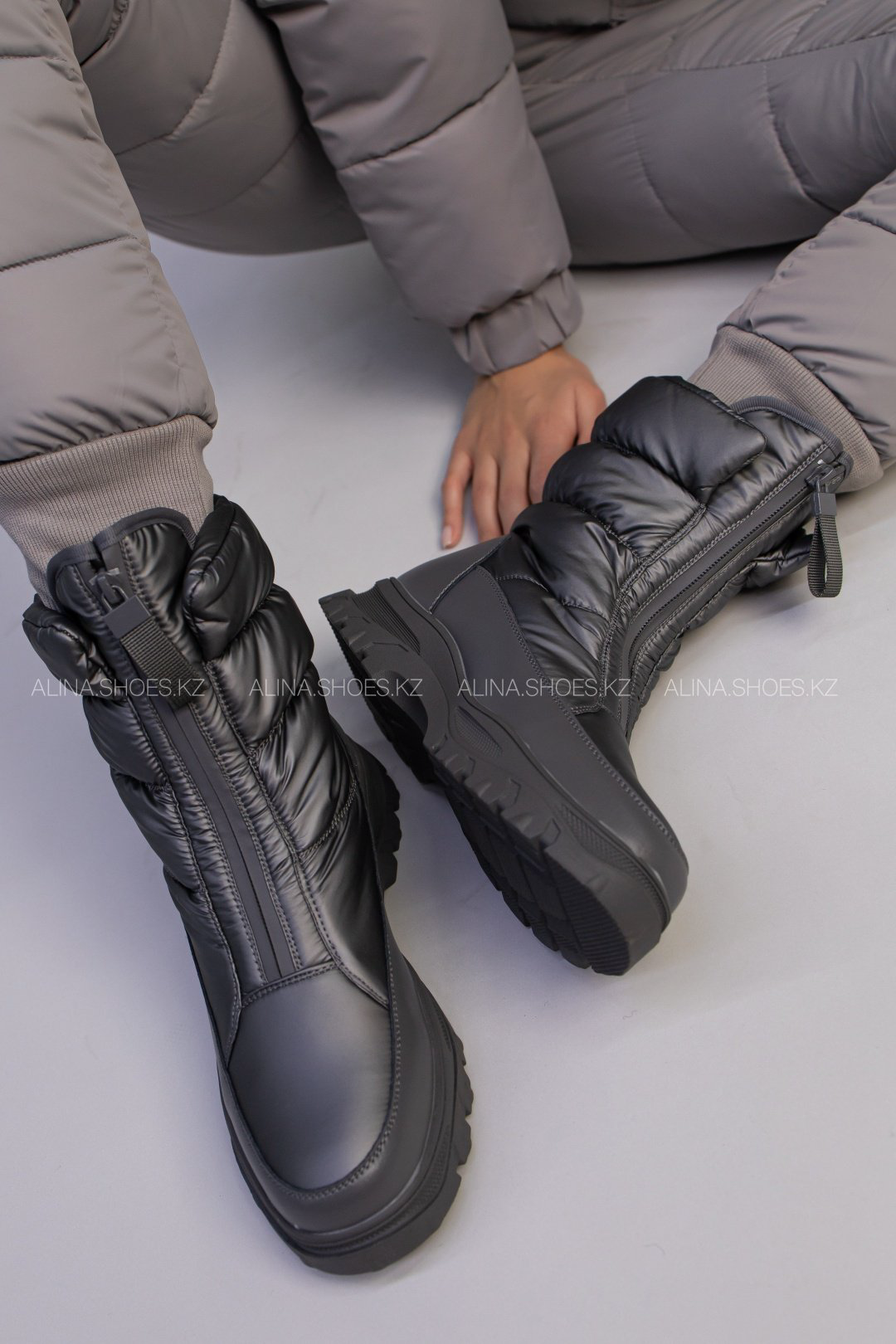 Дутики alinashoes серый купить,NaN