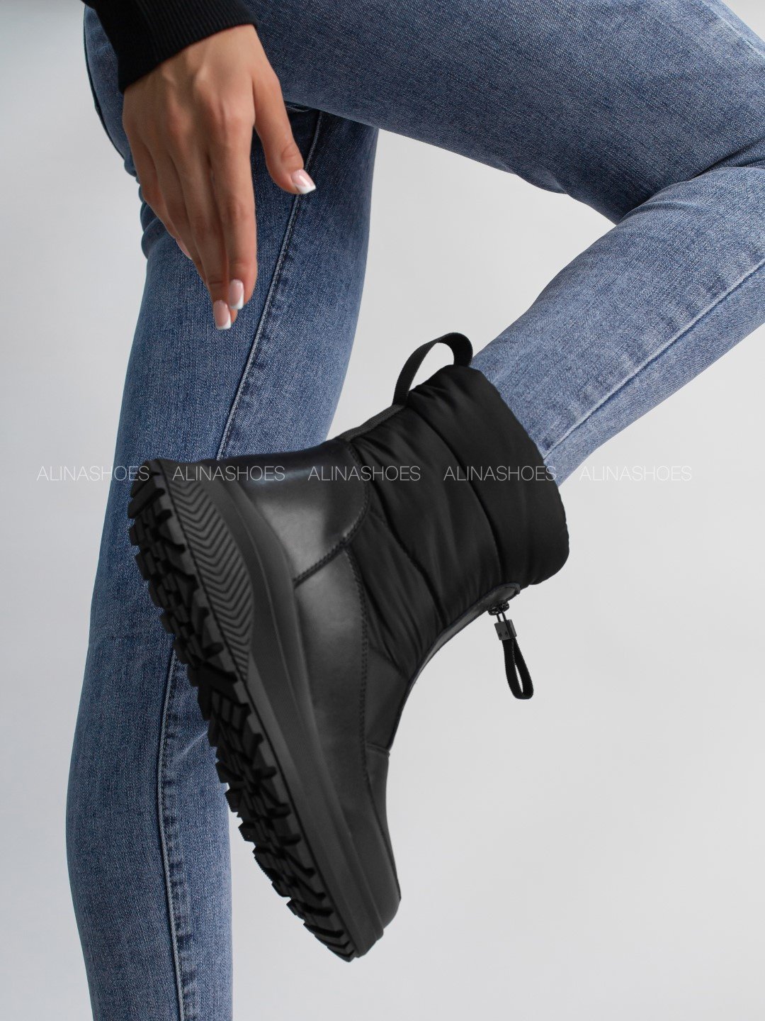 Дутики alinashoes черный купить,NaN