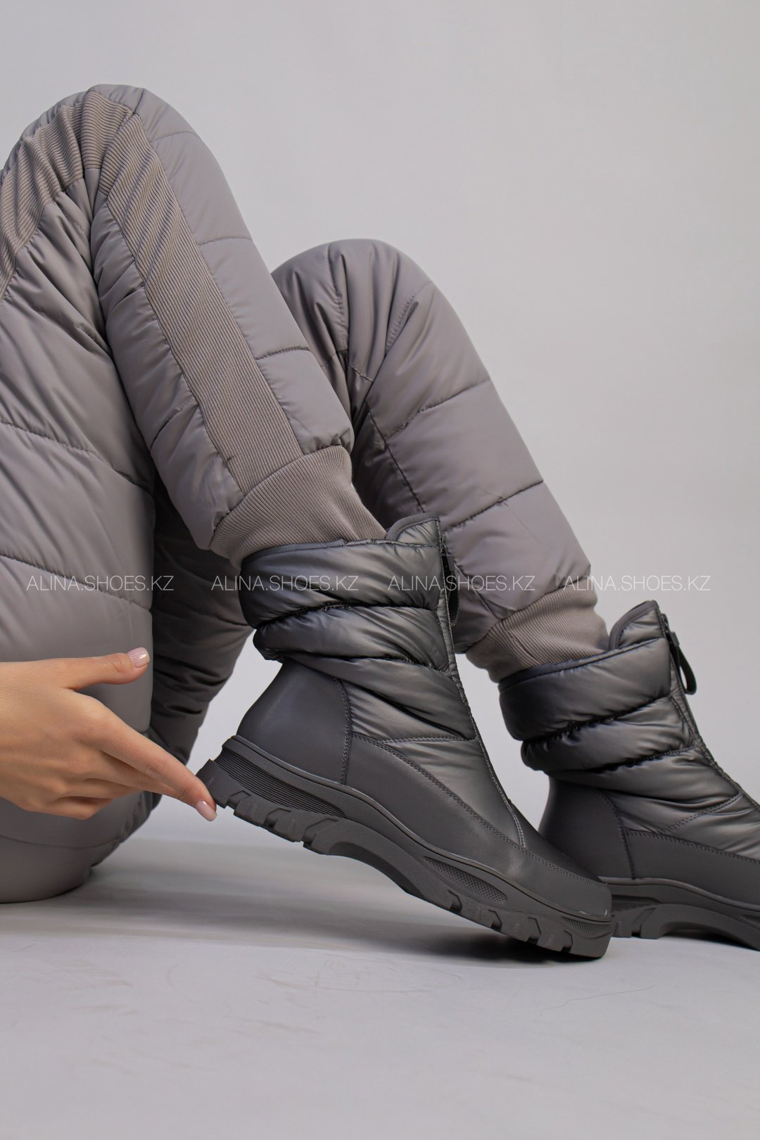 Дутики alinashoes серый купить,NaN