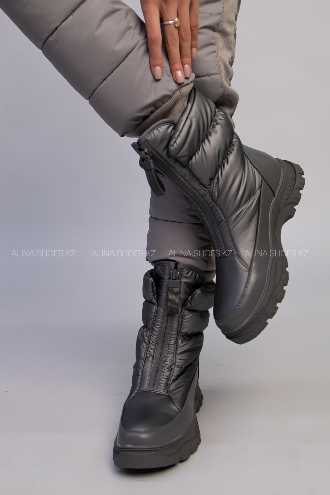 Дутики alinashoes серый купить,NaN