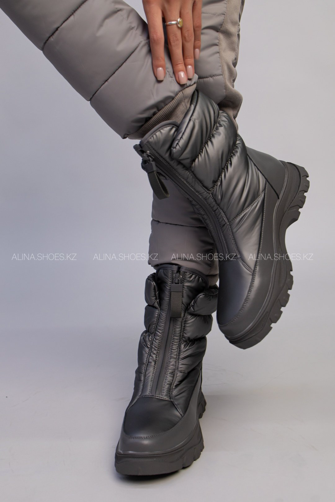 Дутики alinashoes серый купить,NaN