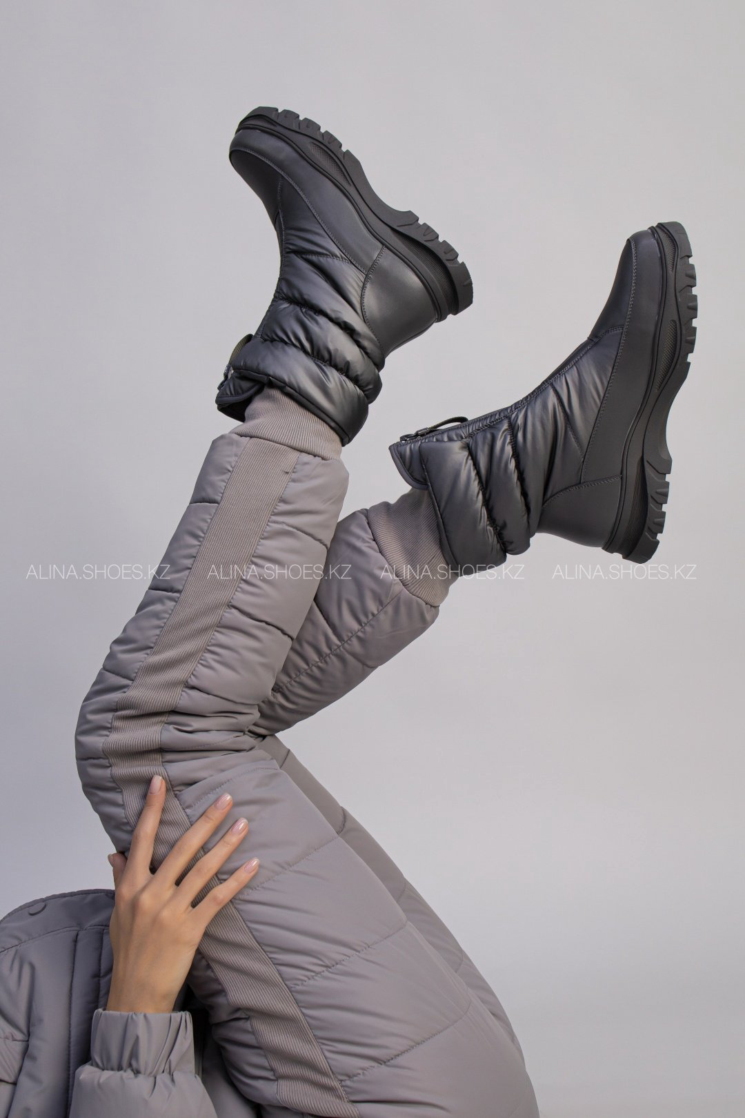Дутики alinashoes серый купить,NaN