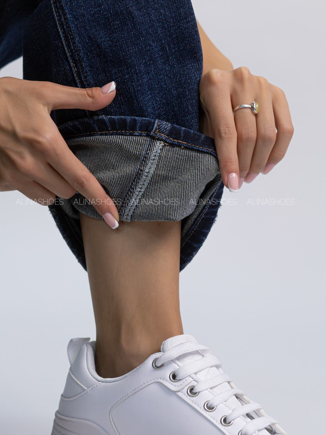Джинсы прямые alinashoes синий купить,NaN