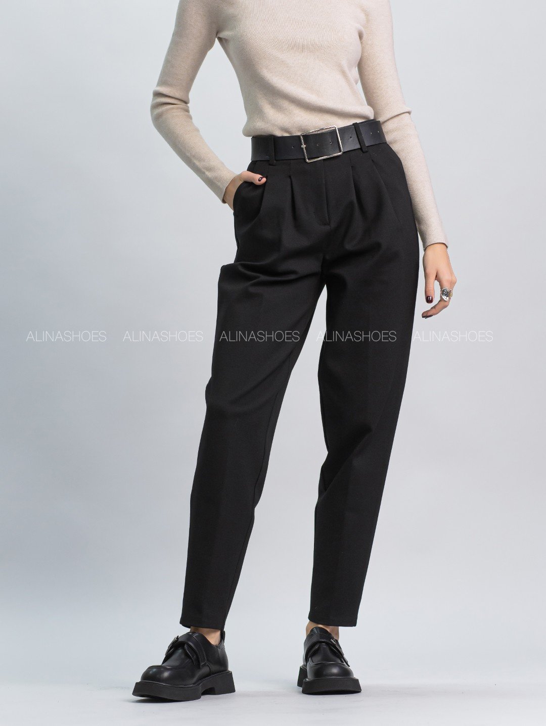 Повседневные брюки alinashoes черный купить,NaN