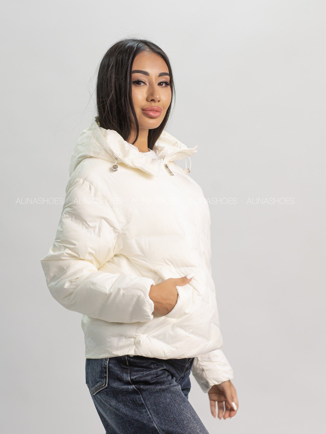 Демисезонная куртка alinashoes светло-бежевый купить,NaN