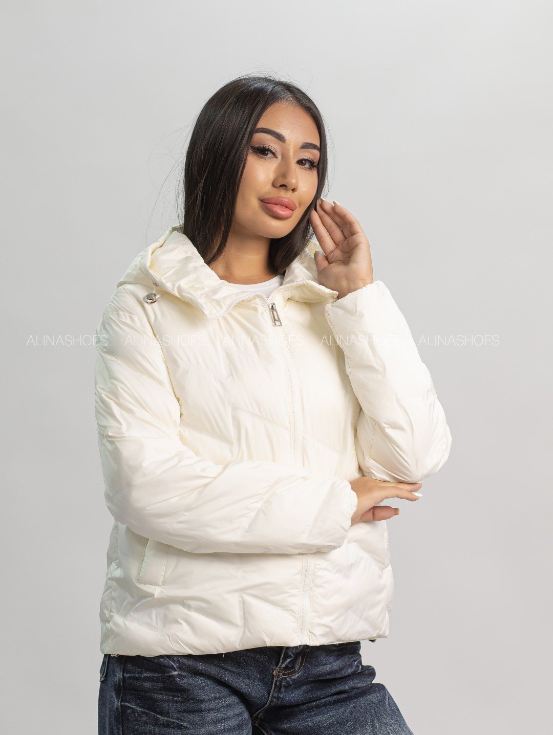 Демисезонная куртка alinashoes светло-бежевый купить,NaN