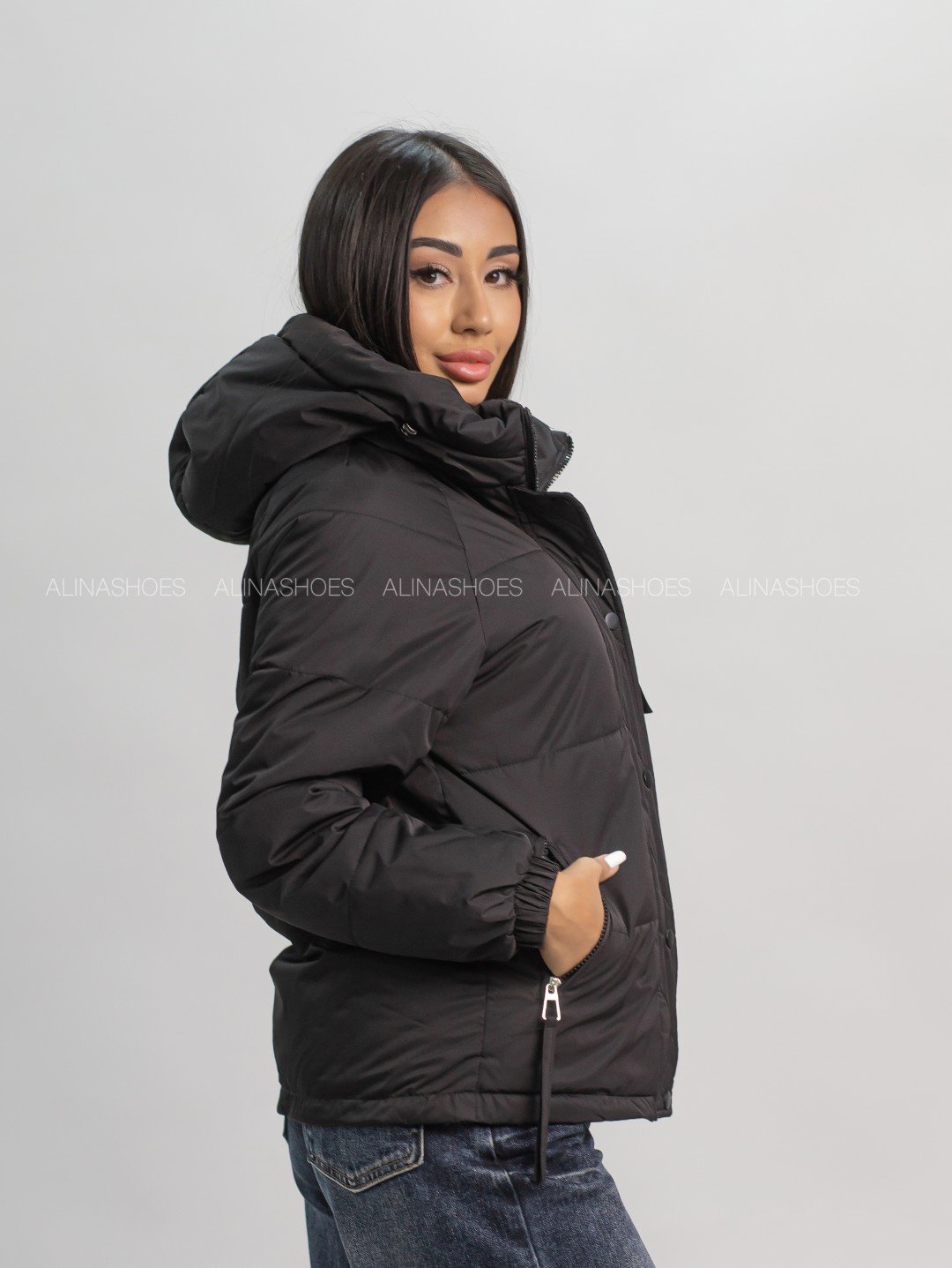 Демисезонная куртка alinashoes черный купить,NaN
