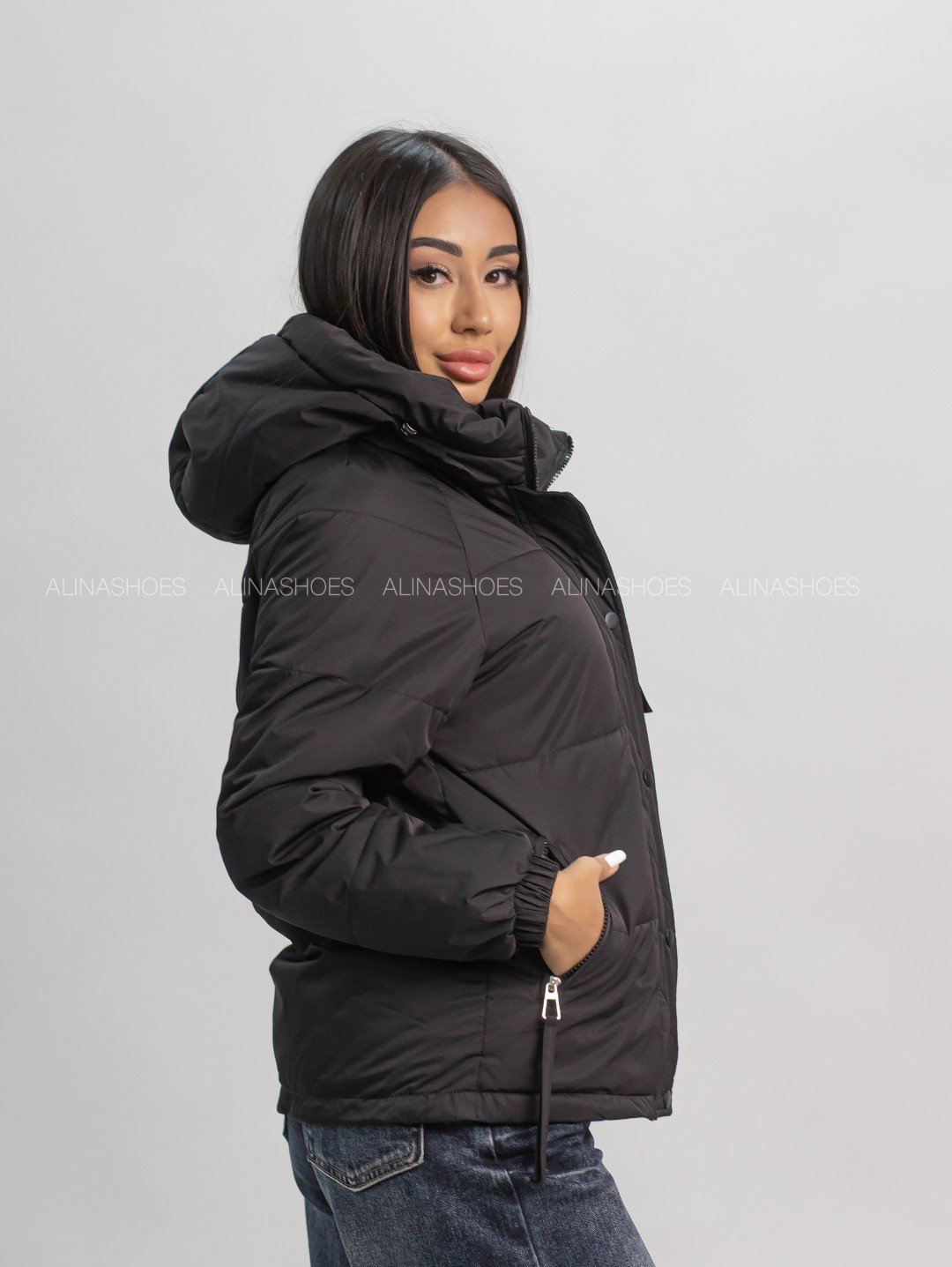 Демисезонная куртка alinashoes черный купить,NaN