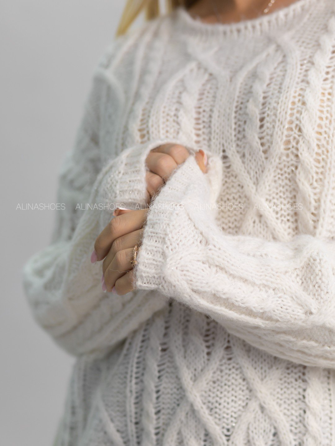 Джемпер alinashoes белый купить,NaN