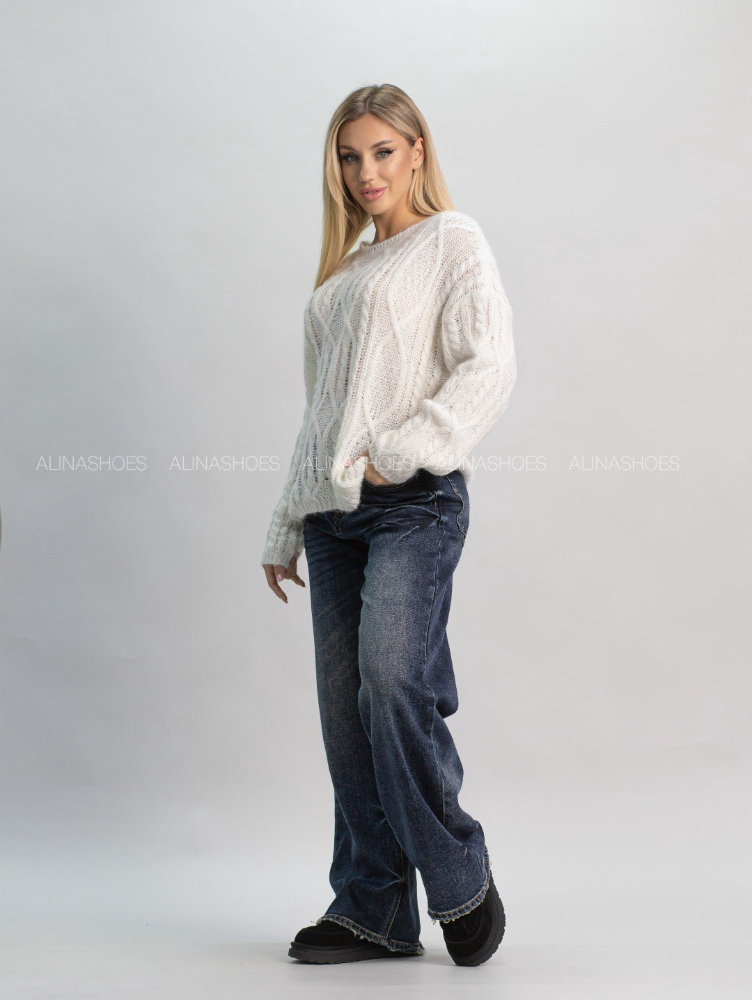 Джемпер alinashoes белый купить,NaN
