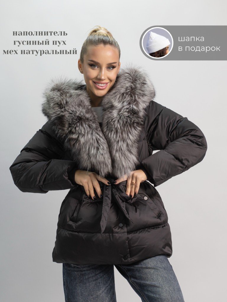 Пуховик alinashoes черный купить,NaN