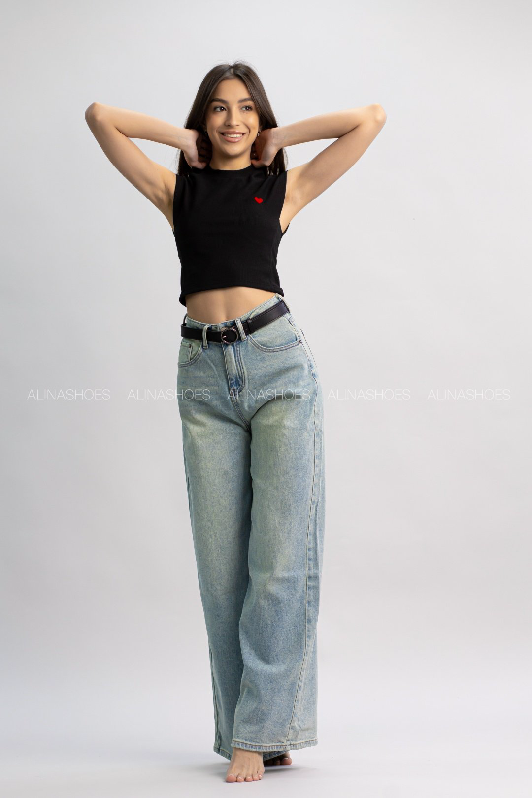 Джинсы палаццо alinashoes бирюзовый купить,NaN