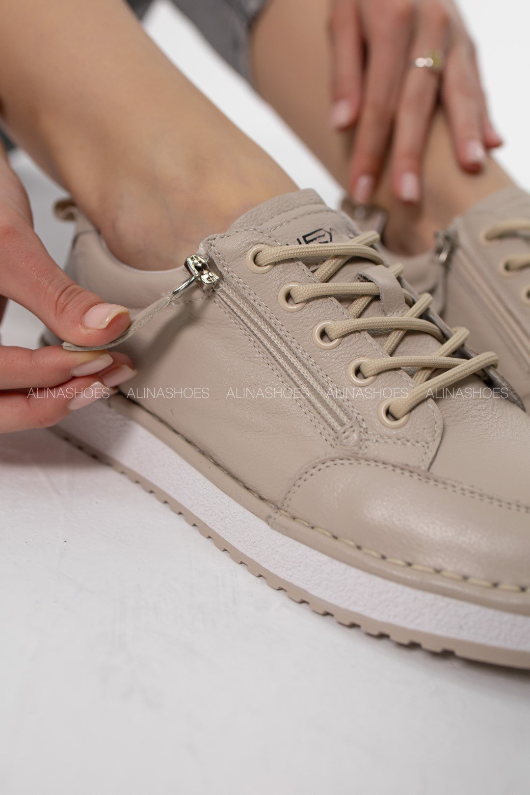 Кеды alinashoes бежевый купить,NaN
