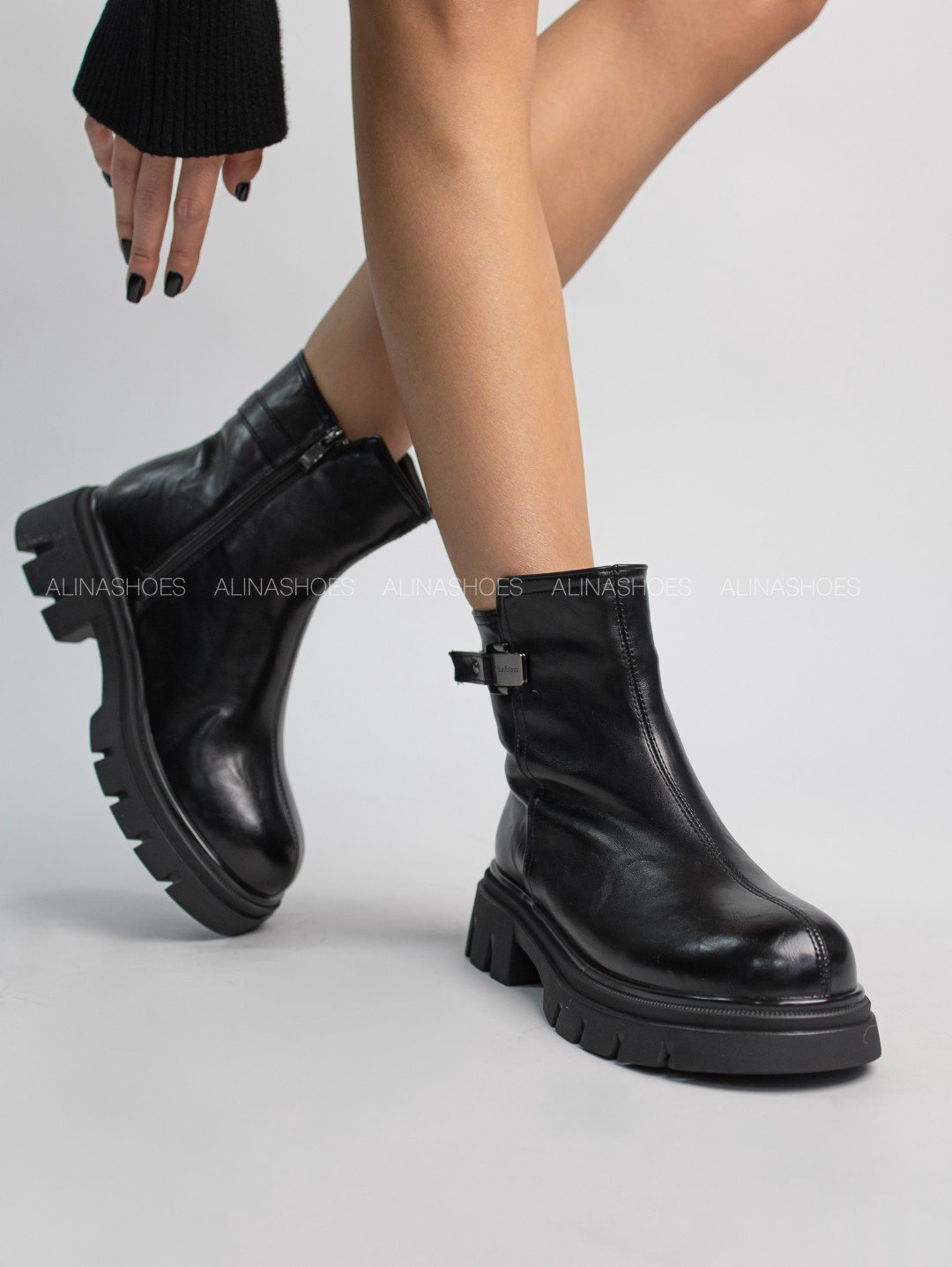 Ботинки alinashoes black 38 купить,NaN