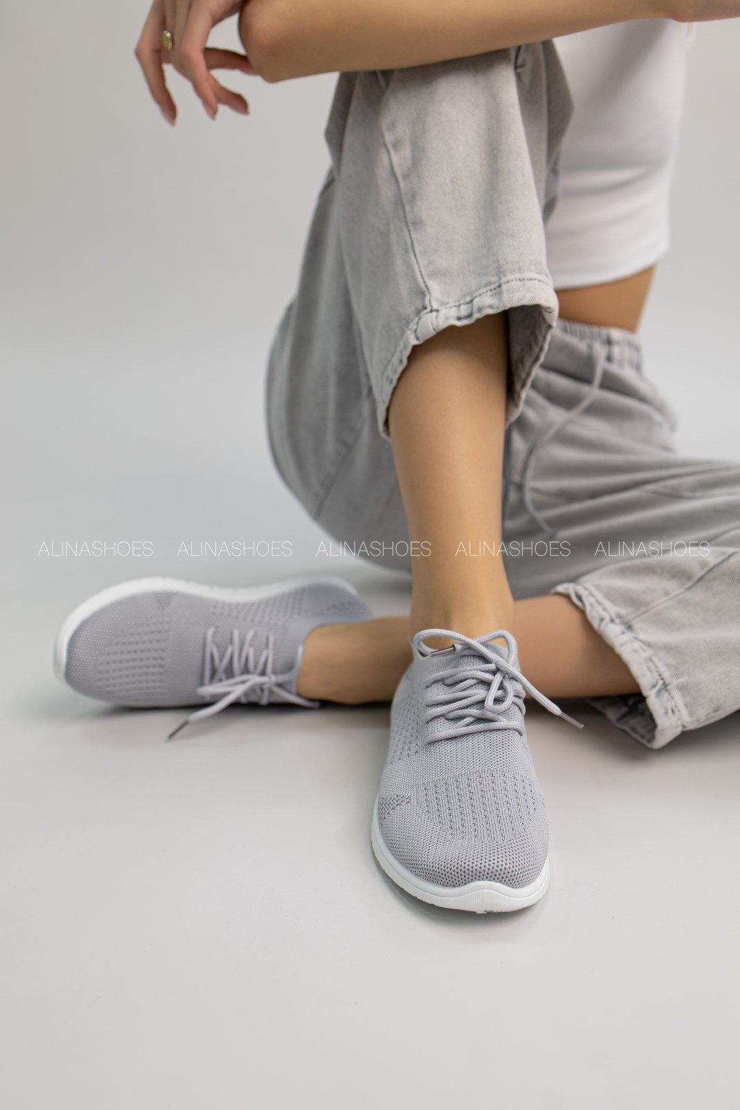 Кроссовки alinashoes серый купить,NaN