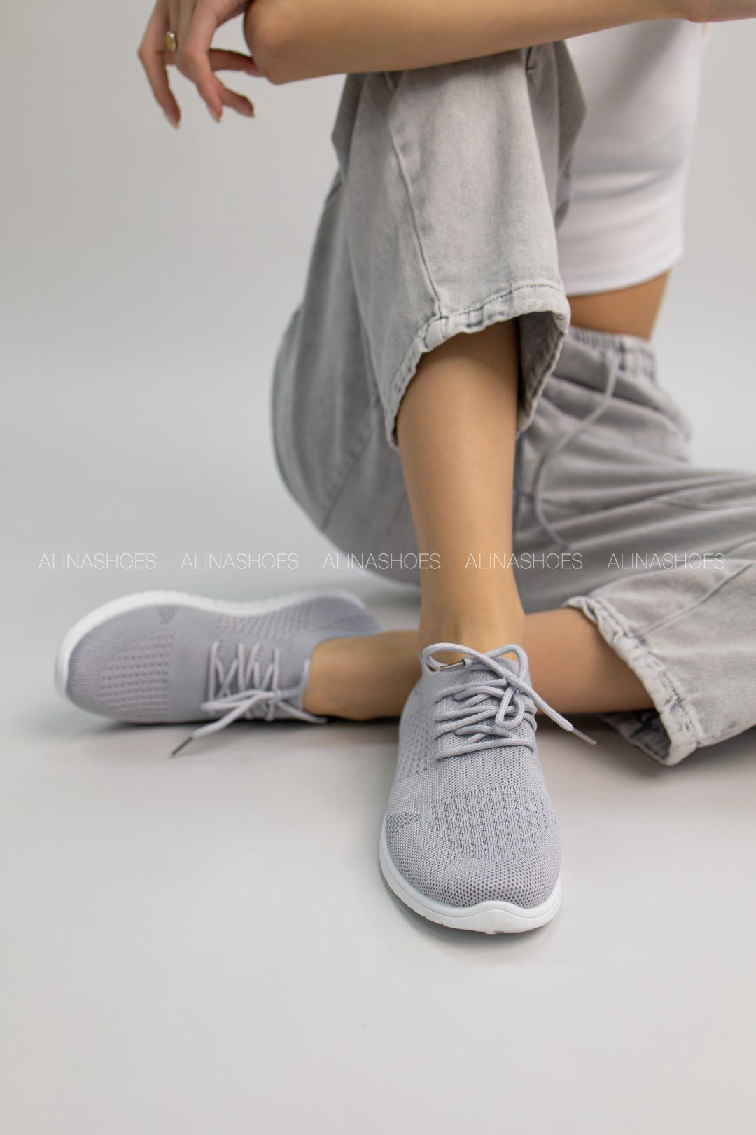 Кроссовки alinashoes серый купить,NaN