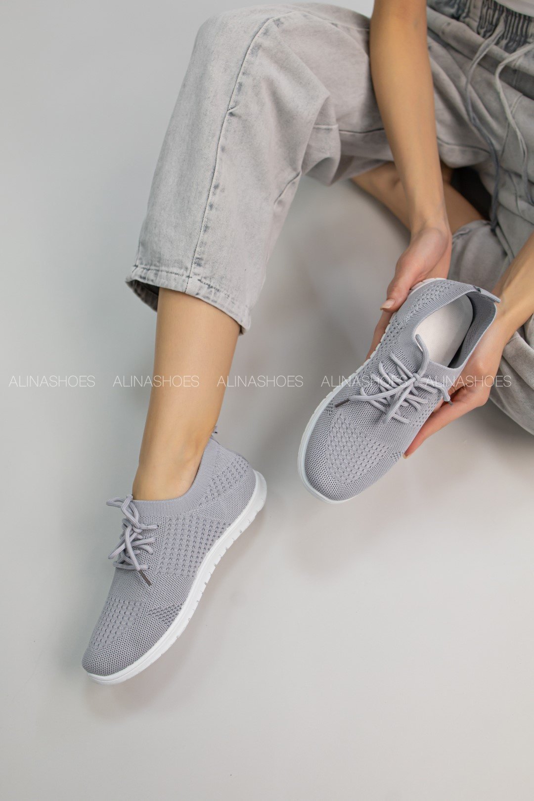 Кроссовки alinashoes серый купить,NaN