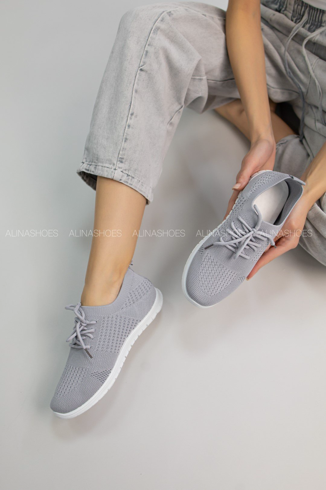 Кроссовки alinashoes серый купить,NaN