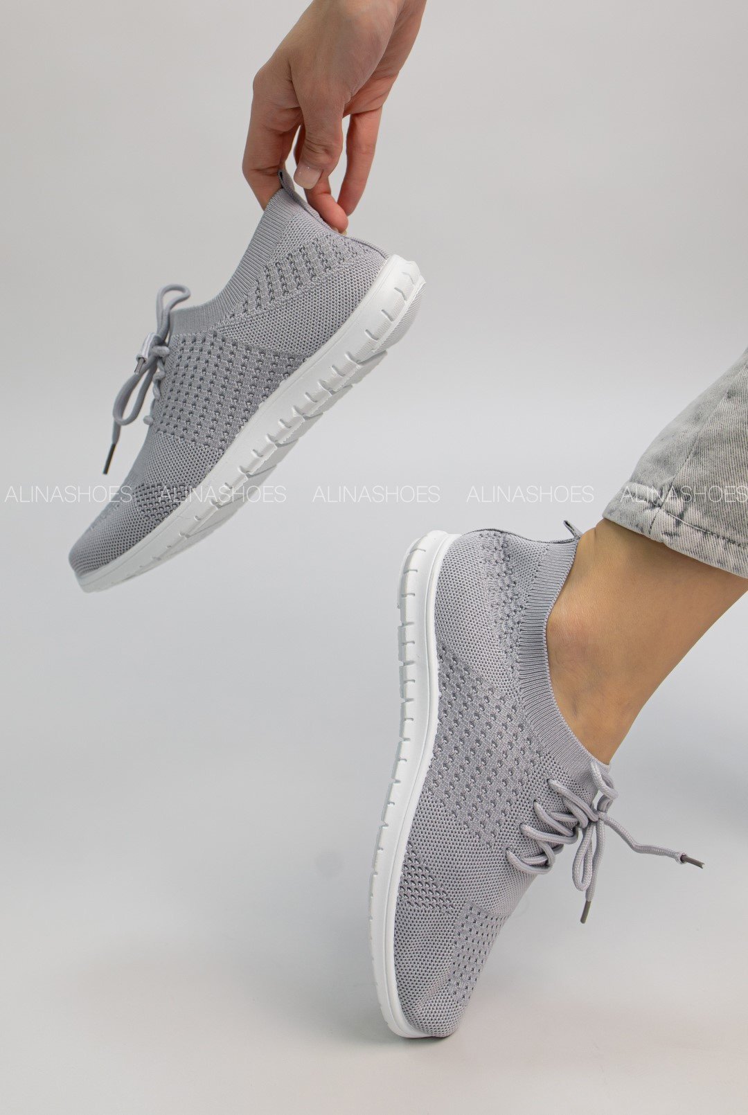 Кроссовки alinashoes серый купить,NaN