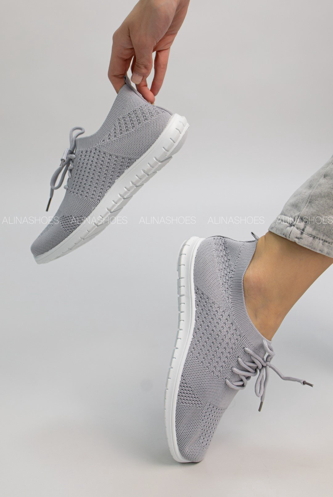 Кроссовки alinashoes серый купить,NaN