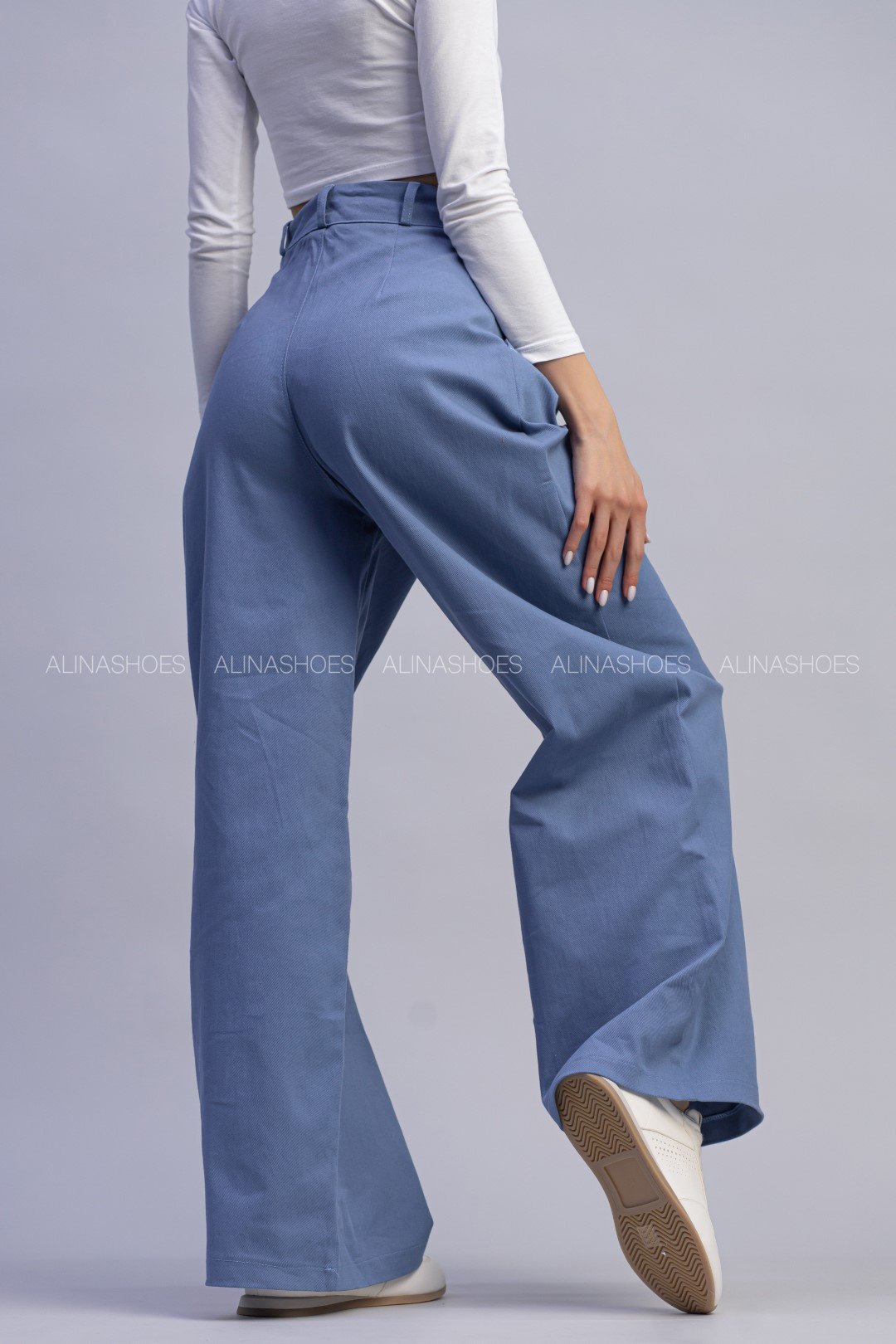 Повседневные брюки alinashoes голубой купить,NaN