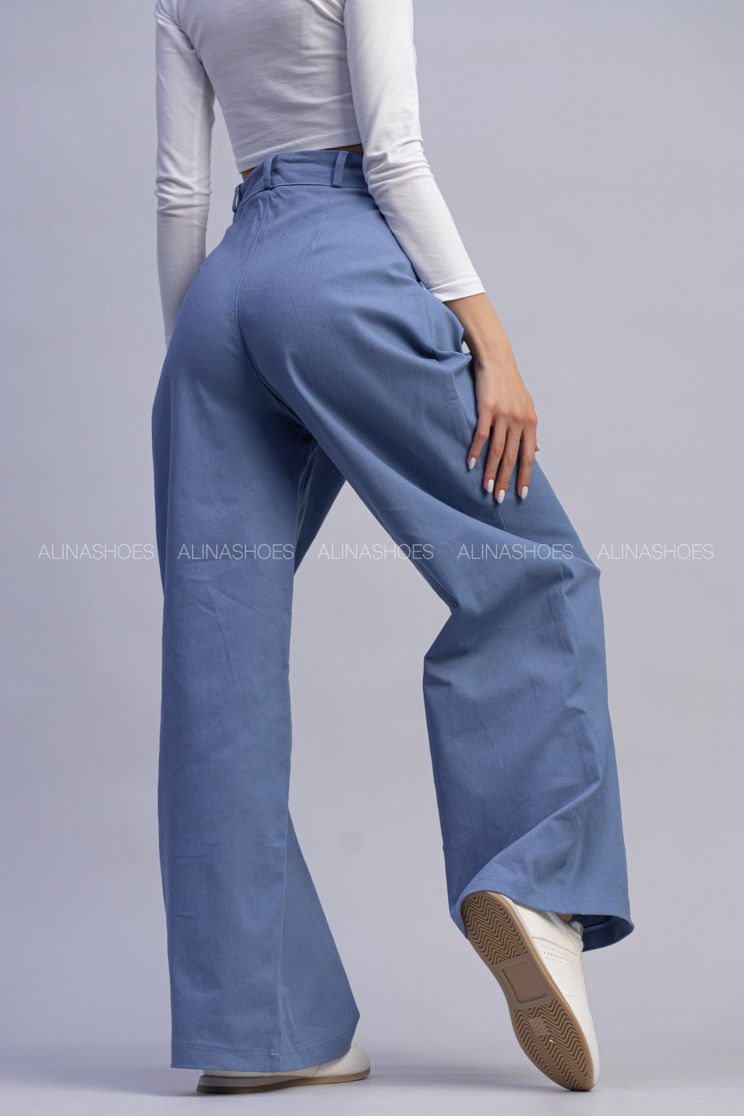 Повседневные брюки alinashoes голубой купить,NaN