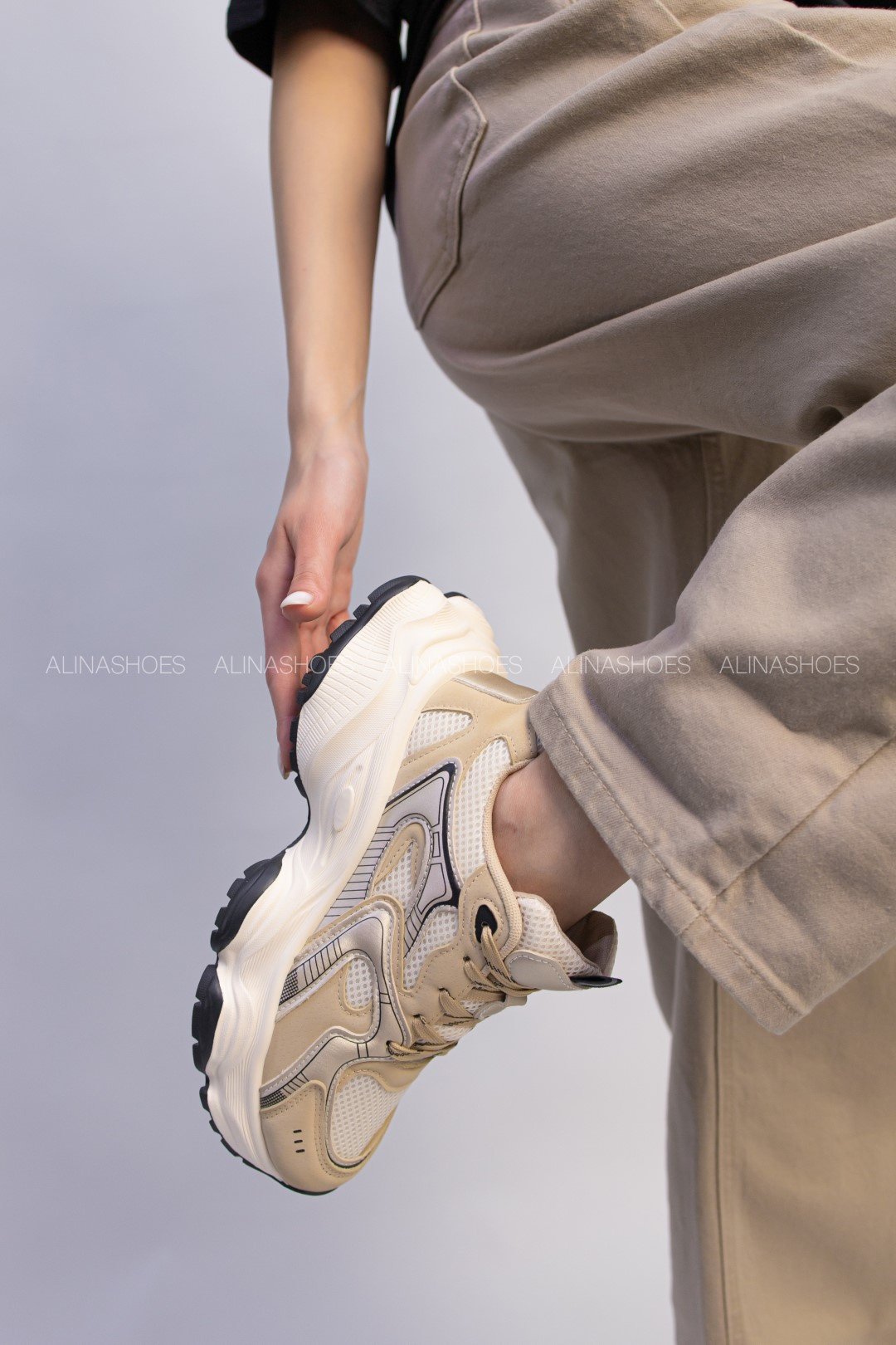 Кроссовки alinashoes бежевый купить,NaN