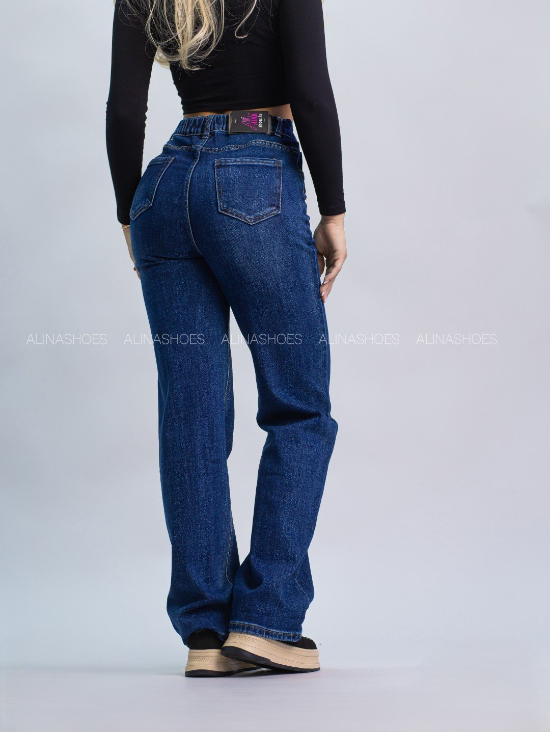 Джинсы прямые alinashoes синий купить,NaN
