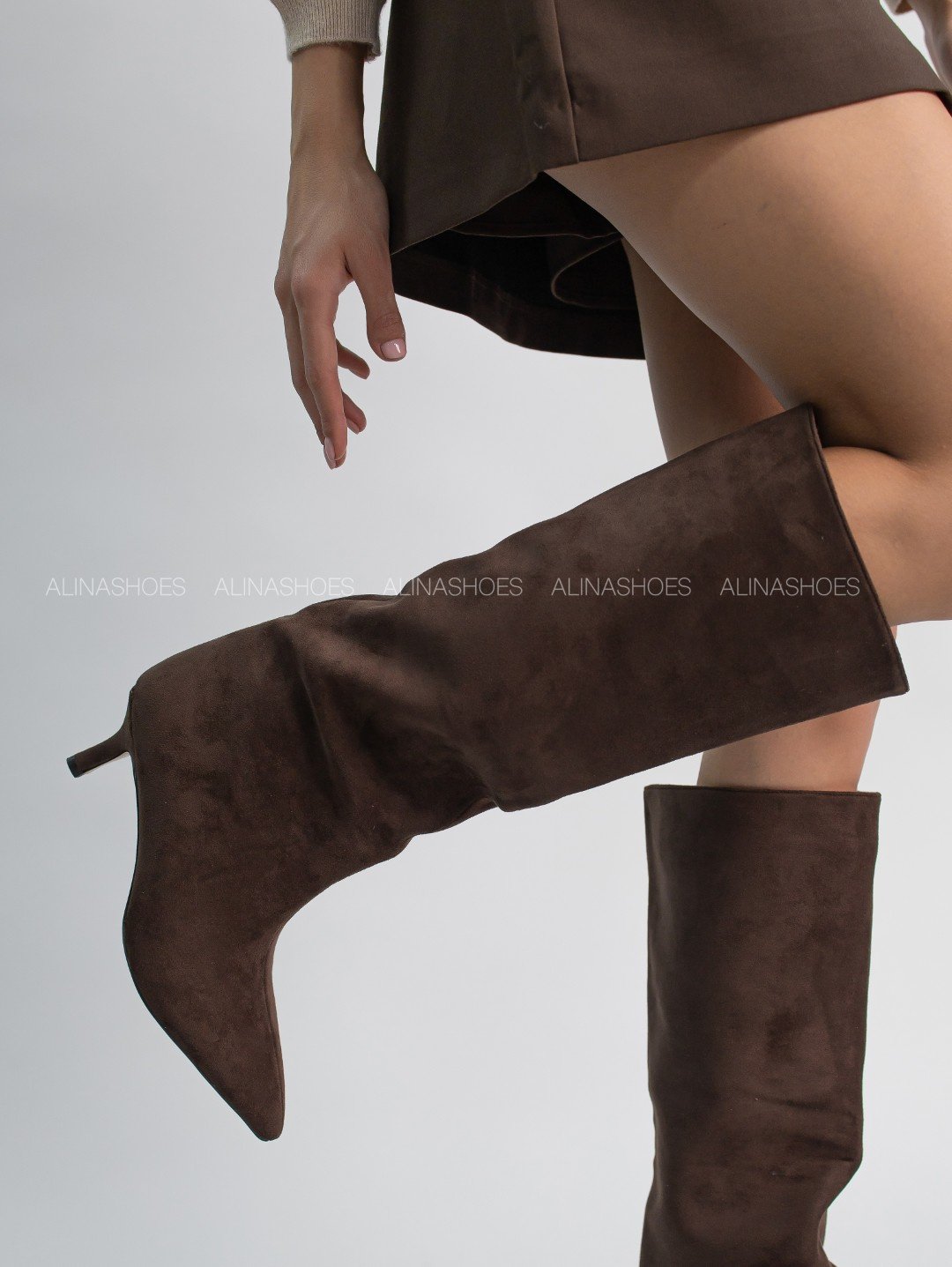 Сапоги alinashoes brown 38 купить,NaN