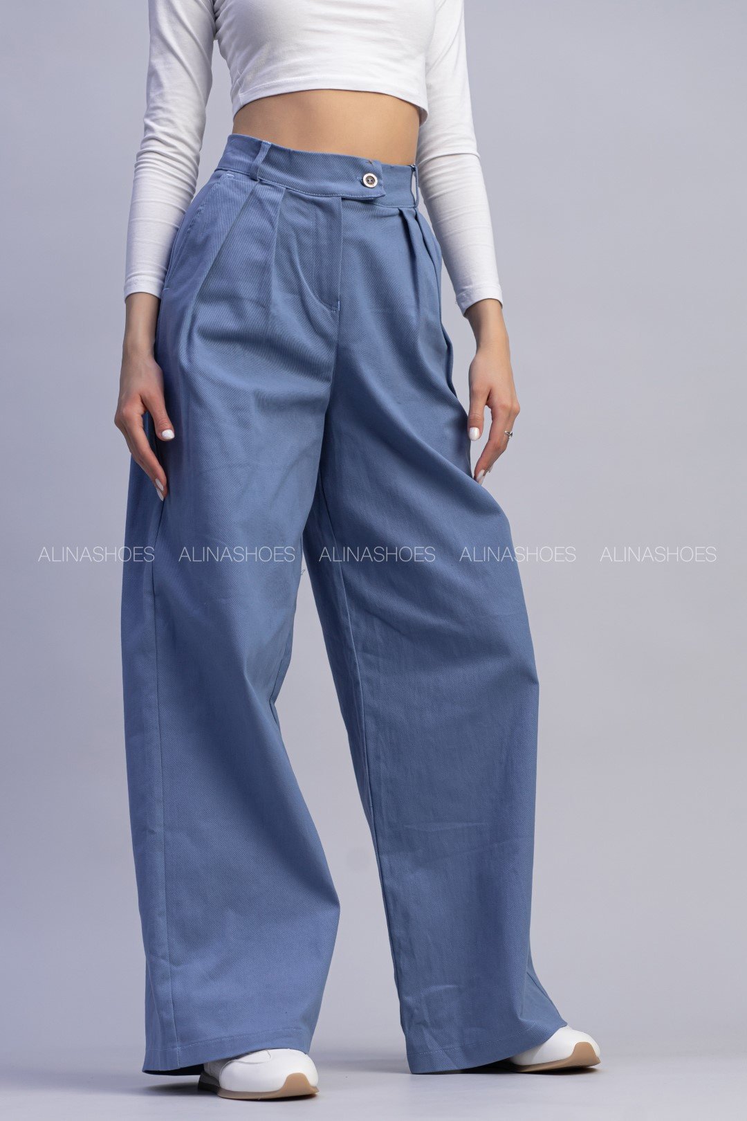 Повседневные брюки alinashoes голубой купить,NaN