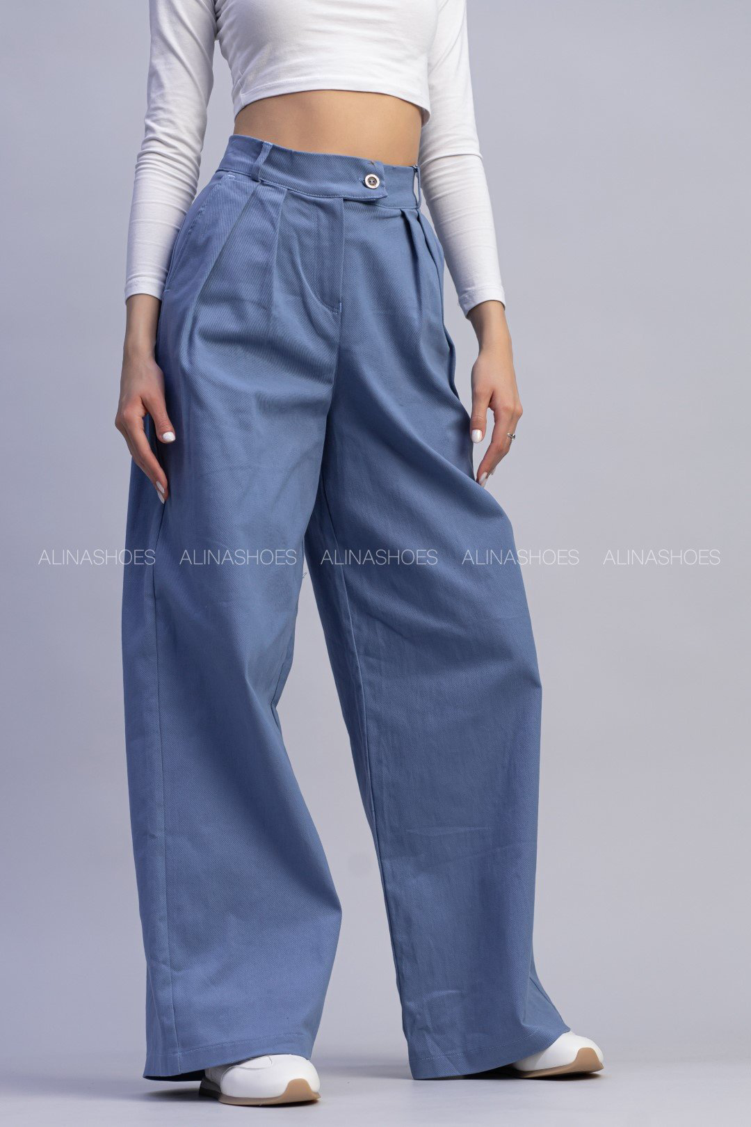 Повседневные брюки alinashoes голубой купить,NaN