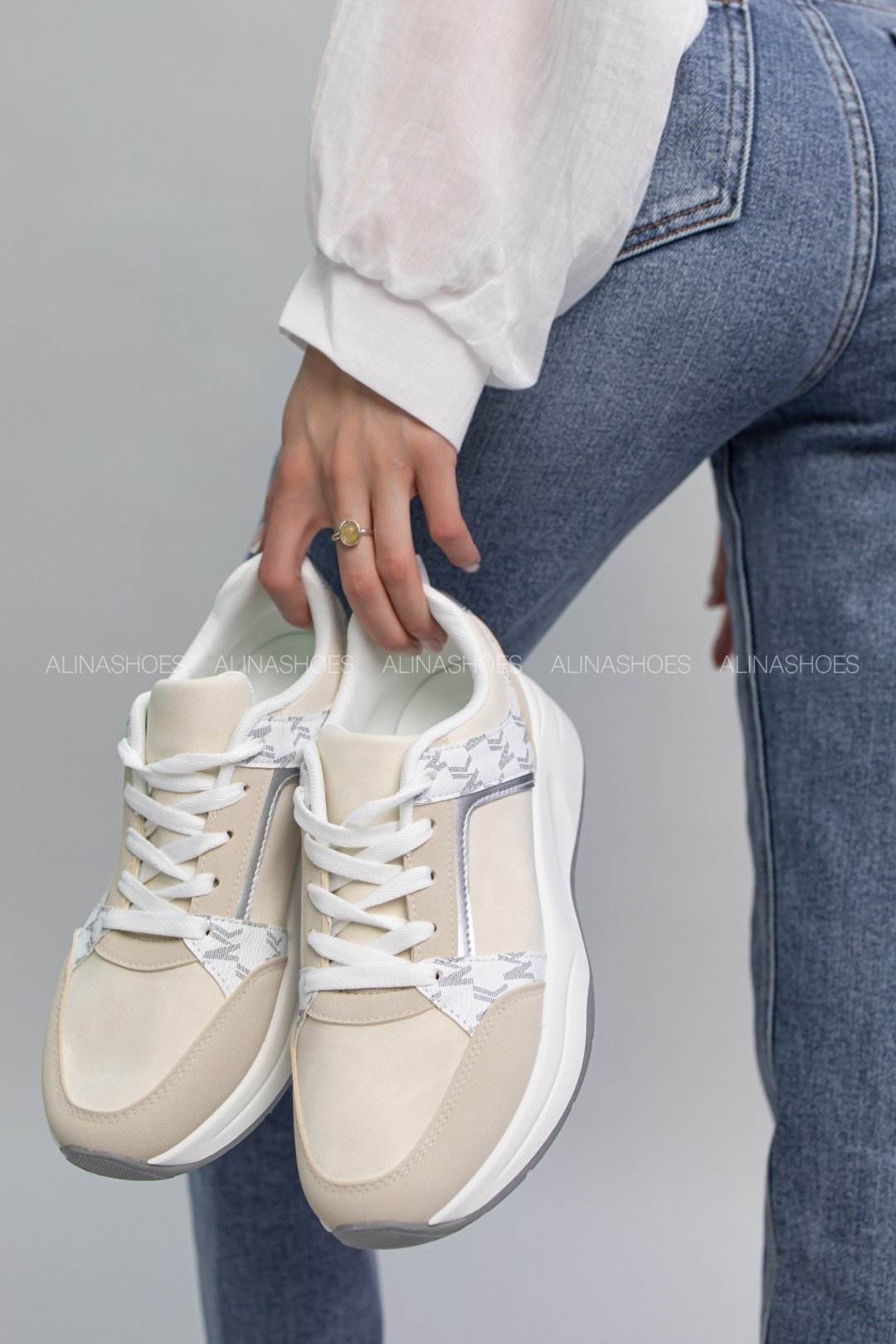 Кроссовки alinashoes бежевый купить,NaN